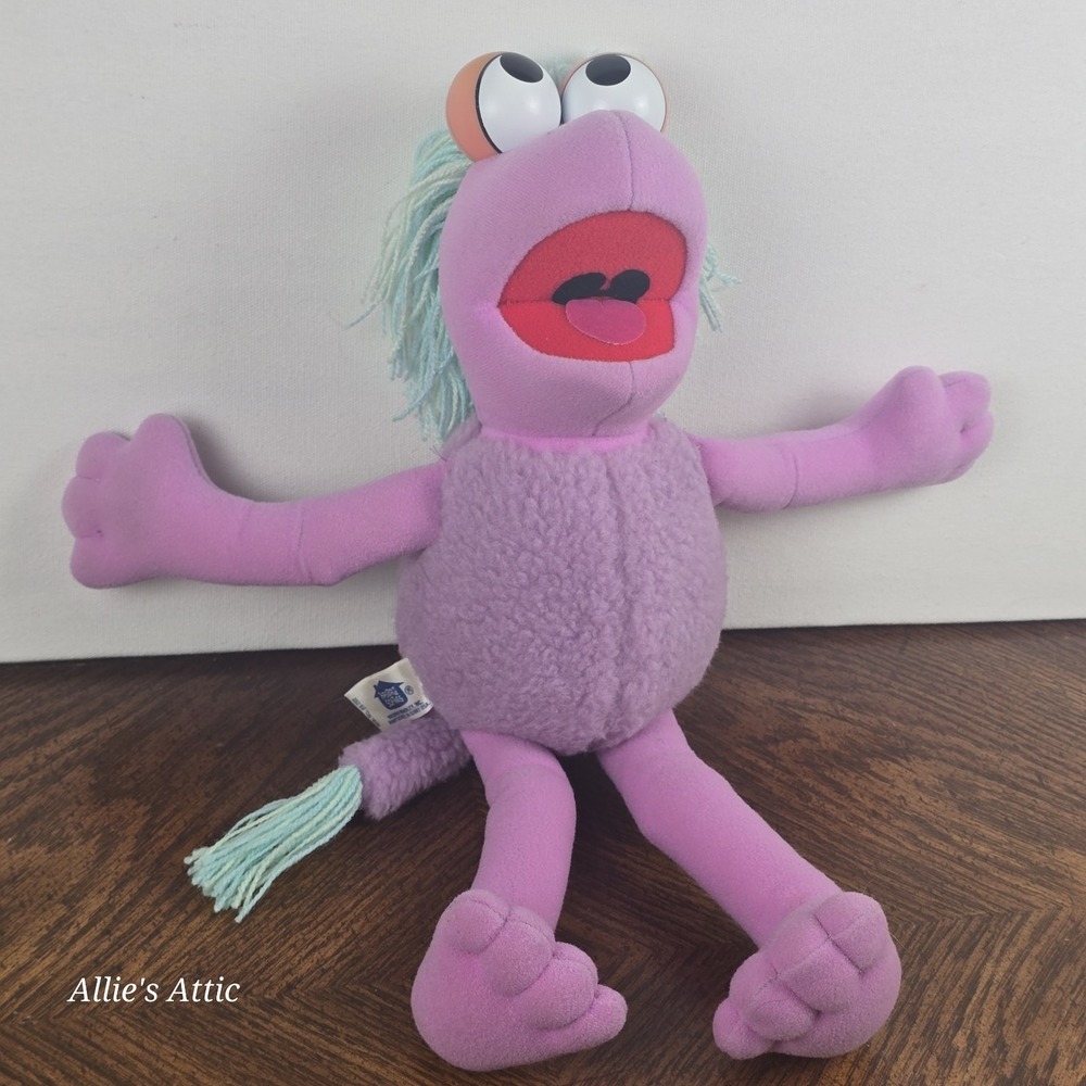 Fraggle Rock Mokey Plush Stuffed Animal Doll Purple 1985 Hasbro Softies 14" - Picture 3 of 7